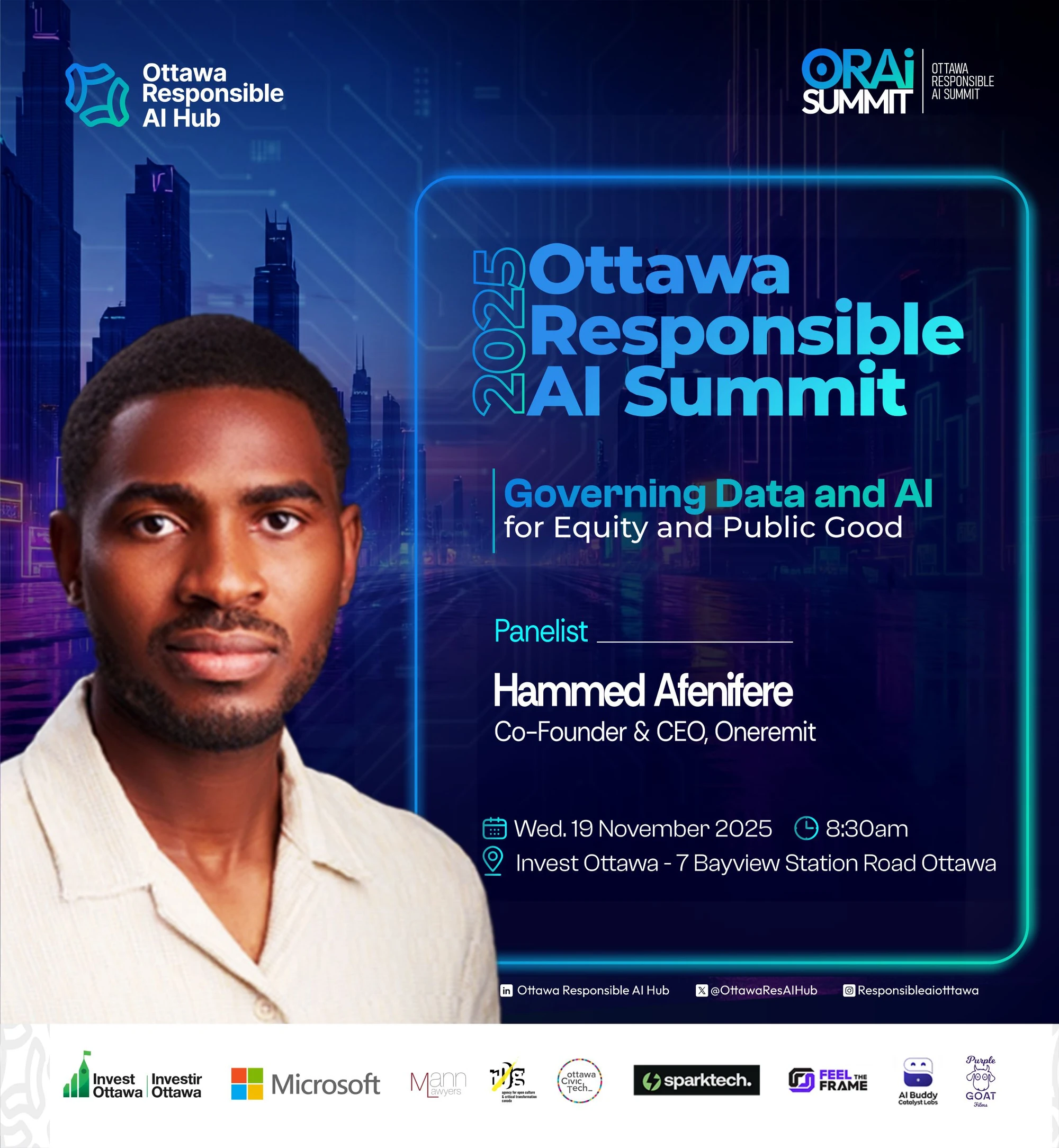 CEO of Oneremit to Speak at the 2025 Ottawa Responsible AI Summit